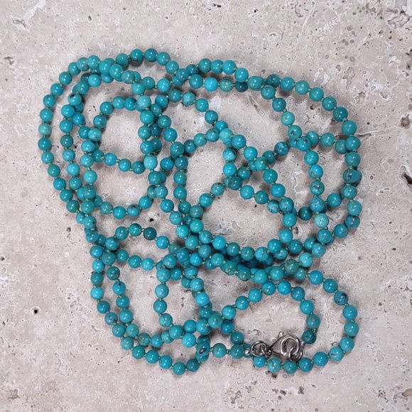 54" Turquoise Gemstone Necklace/Bracelet - Picture 4 of 7